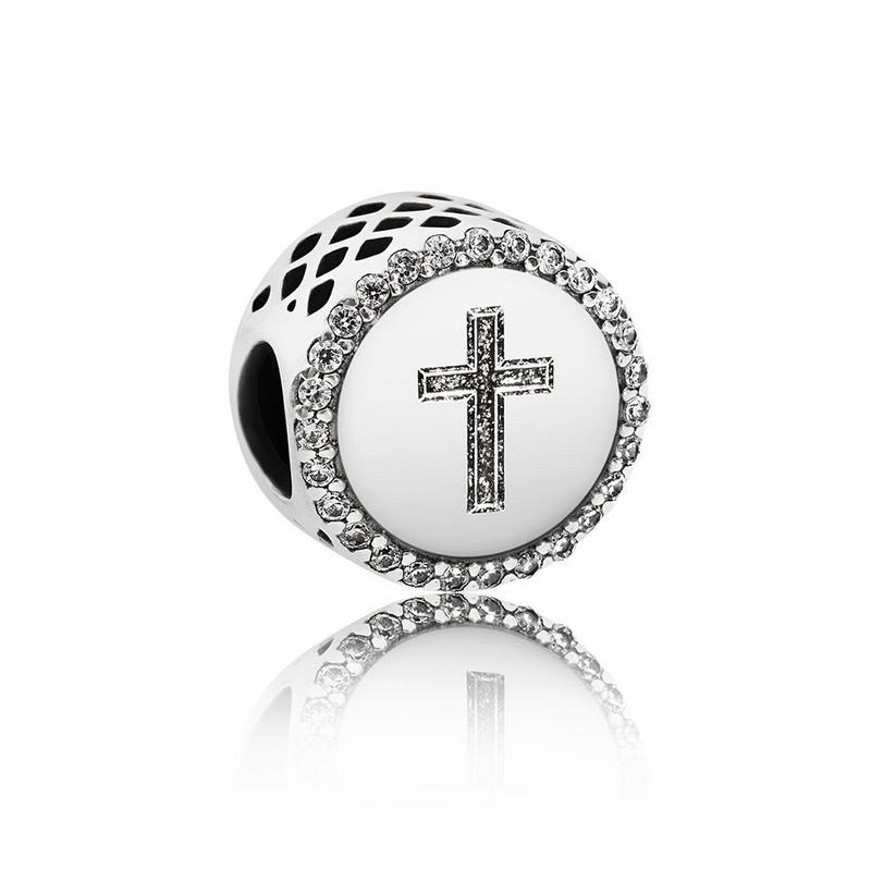 Pandora Faith Cross Charm - Sterling Silver/Cubic Zirconia - Canada | PY7852DM